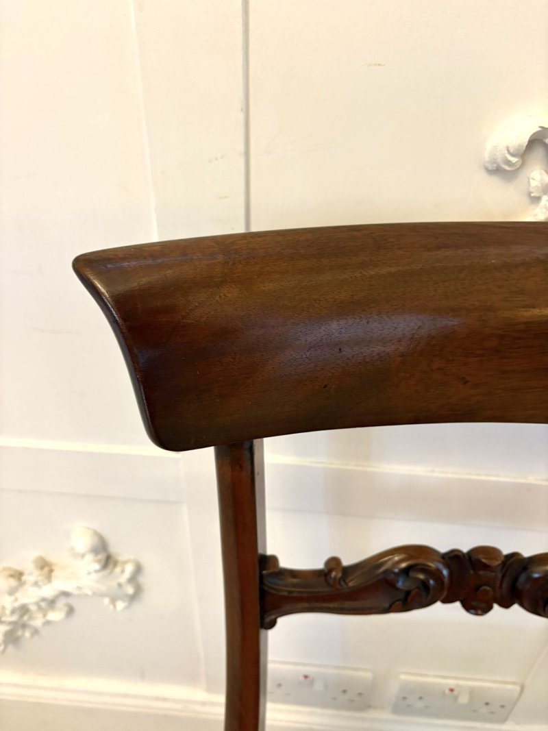 Set of 6 Antique William IV Quality Mahogany Dining Chairs